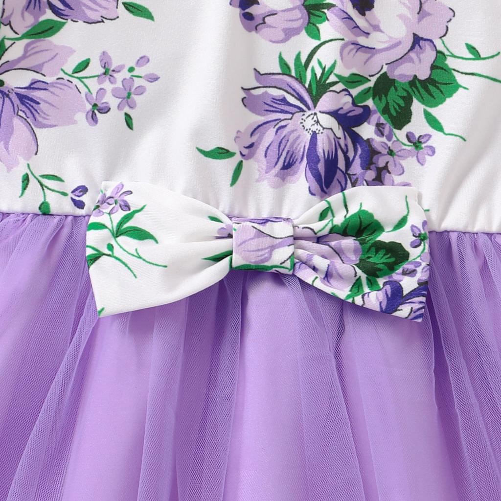 Rochie Printesa Moda Copii Vara Fete Rochie cu fundita Super Zana fara maneci