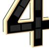 Solar House Number Sign 9-Inch LED Backlight Address Sign Auto On/Off Waterproof Solar LED Number Pendant No-Drill Installation Modern Address Plaque