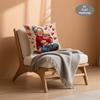 1pc Large Elderly Couple Embracing Love Plush Throw Pillow Cover - 18x18 Inch Contemporary Cushion Cover Suitable for Sofa Bed