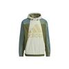 adidas Serie Stile di Vita Sportivo Felpa con Cappuccio a Blocchi di Colore Manica Lunga Sweatshirt Vintage Americano Felpa da Uomo Verde Crema GQ1171