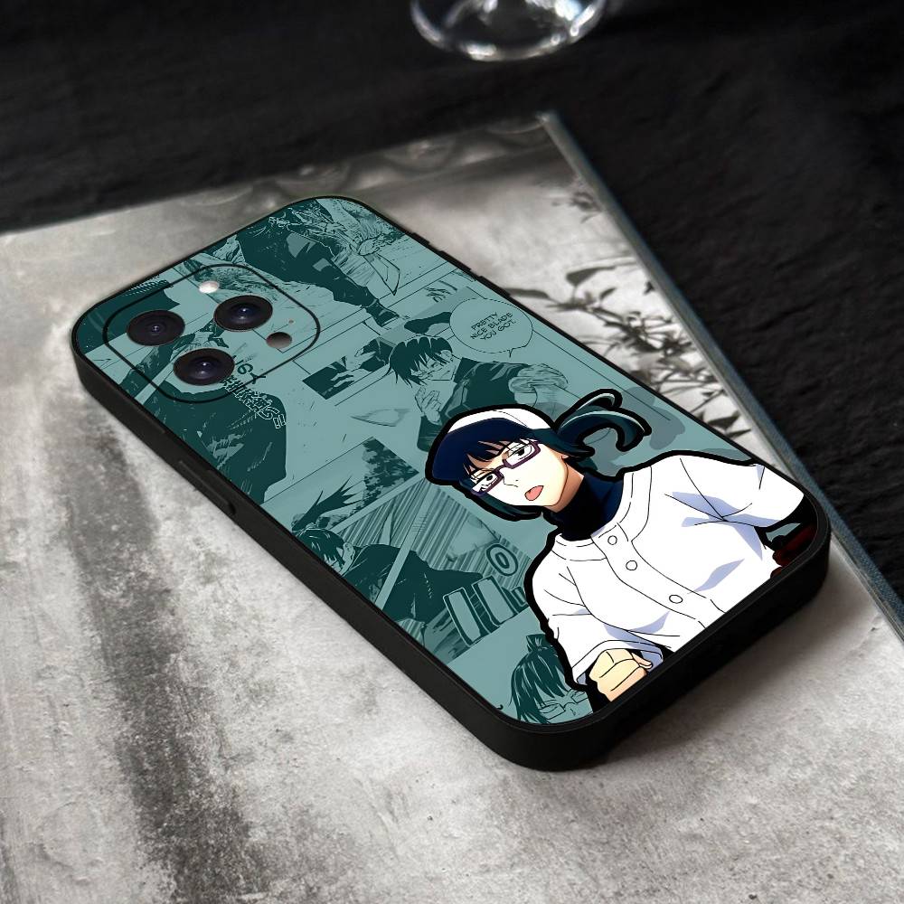 Maki Zenin Jujutsu Kaisen Anime Phone Case Black Silicone Soft Shell For IPhone 17 16 15 14 13 12 11 Air Pro Max Plus Hot Sale