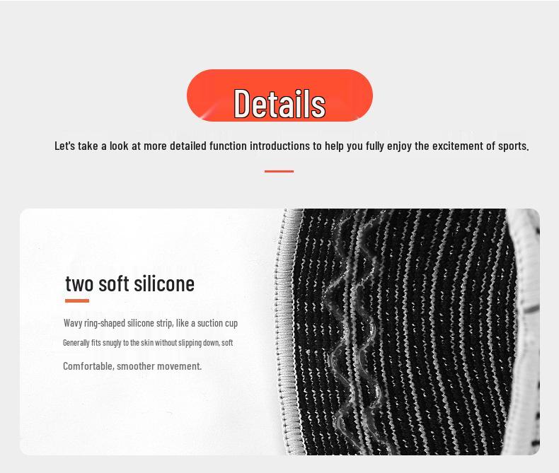 Breathable Silicone Spring Compression Knee Pads for Outdoor Sports & Activities