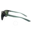 Nike Grüne rechteckige Unisex-Sonnenbrille Nike Sky Ascent Dq08 556 55