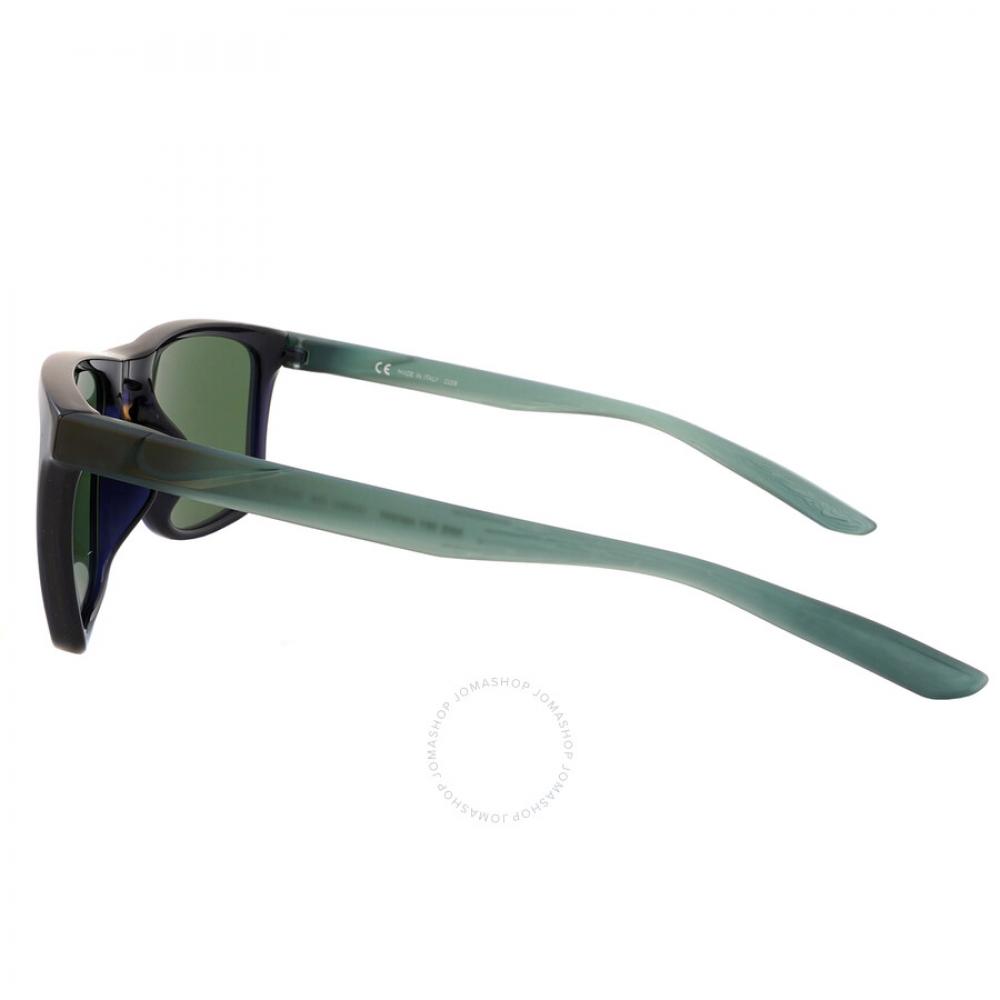 Nike Grüne rechteckige Unisex-Sonnenbrille Nike Sky Ascent Dq08 556 55