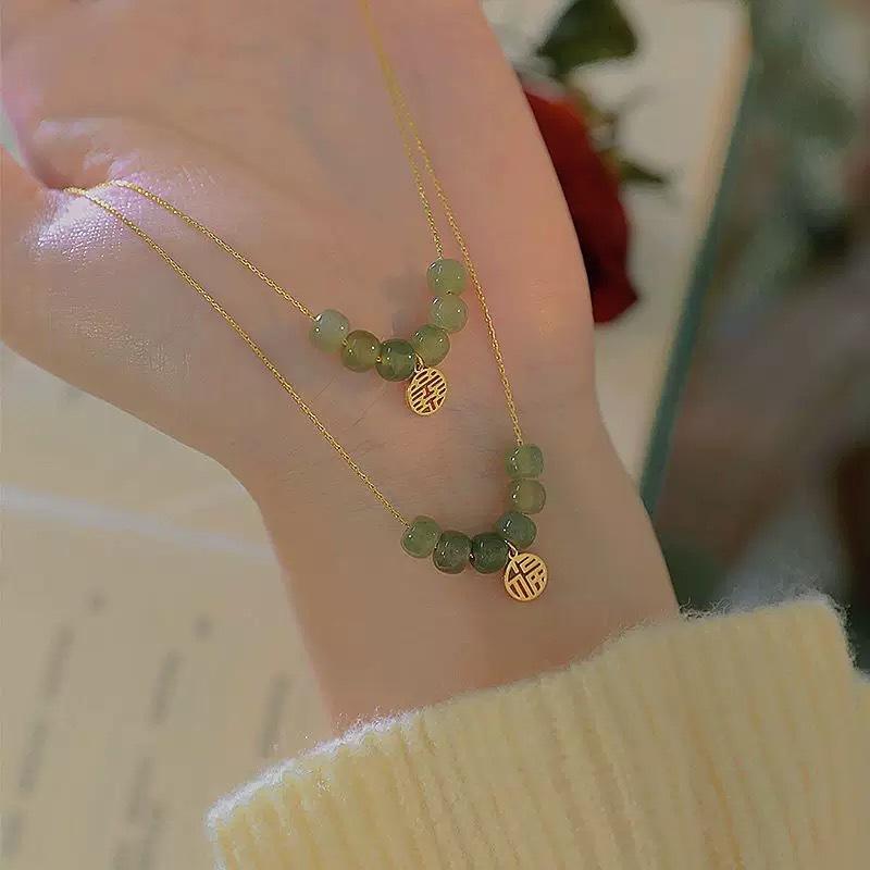 Halskette Wohlfahrt Lotus Chinesischer Schmetterling Ping An ins Studenten-Halskette Einfach Freundin