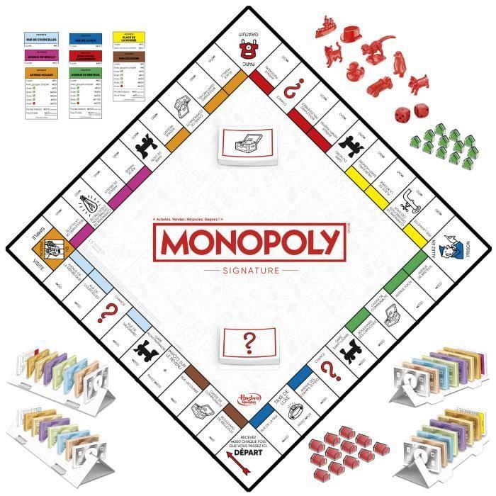Monopoly Signature, jeu de plateau pour enfants, jeu de societe dès 4 ans, version francaise
