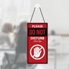 Putuo Decor Do Not Disturb Door Hanger, Welcome Please Knock Sign - 10x5 Inches PVC Double Sided Reversible for Therapists Office Clinic Treatment