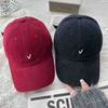 New Vintage Washable Cotton Baseball Cap Unisex Face Slimming Wide Brim Embroidered Duckbill Cap Simple Design