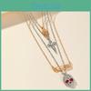 Halloween Skull Cross Pendant Necklace With Alloy And Water Wave Chain Women For
