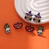 Acrylic Unique Halloween Earrings With Cartoon Skulls Pumpkins And