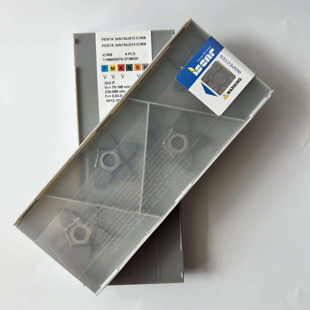 ISCAR / PENTA34N150J015 IC908 /  Industrial indexable Carbide Inserts 4 Pcs