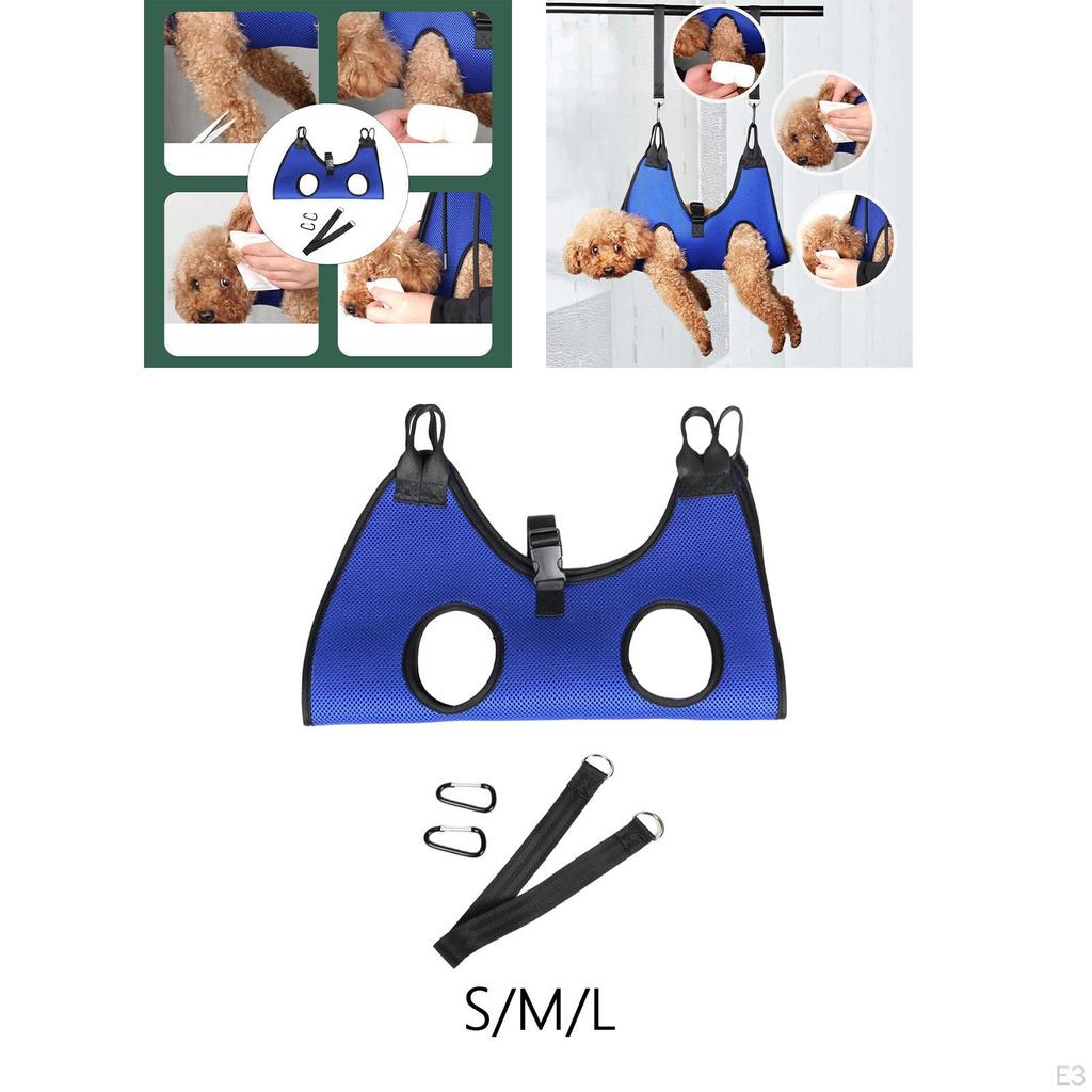 Cat Grooming Hammock Pet Bath Adjustable Mesh Cloth Helper Scratch Bite Fixed Bag for Kitty