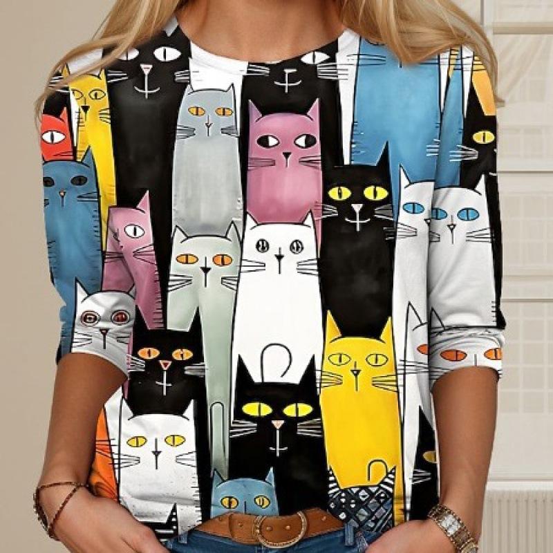 Women's Long Sleeved Round Neck Slim Fit T-shirt