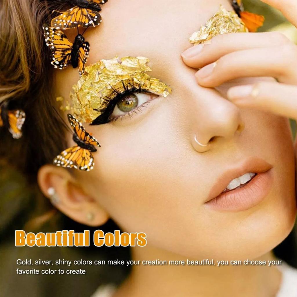 Small Gold Foil Sheets for Painting, Resin Crafts Random Designs