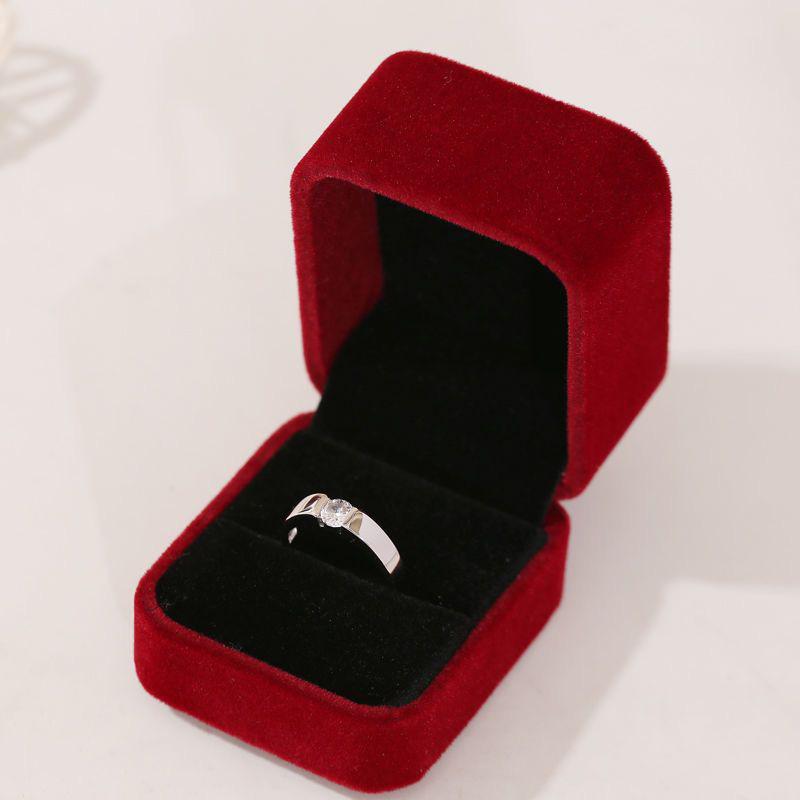 Korean Style Men's Moissanite Diamond Ring - Simple Fashion Band