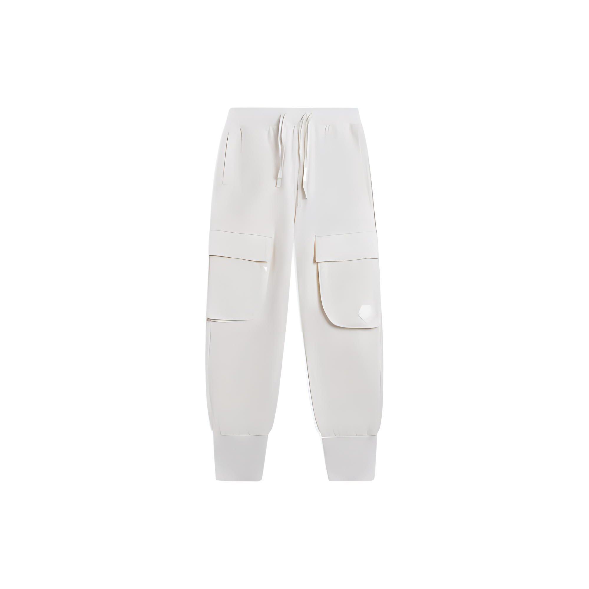 

Li-Ning Трикотажные спортивные штаны Jackie Chan Kung Fu Series Pure Logo для мужчин, белые, AKLSC21-2 L