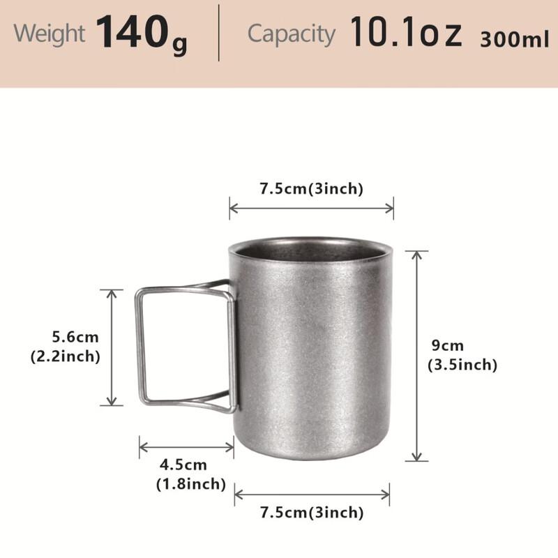 Abay Vintage Stainless Steel Folding Insulated Cup Set