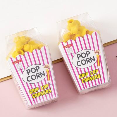1 Stück Popcorn weiche Radiergummis Gummi Kawaii Briefpapier Schule Bürobedarf