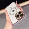 For iPhone 16 Pro Magnetic Case Electroplated 2.0mm Acrylic TPU Phone Back Cover