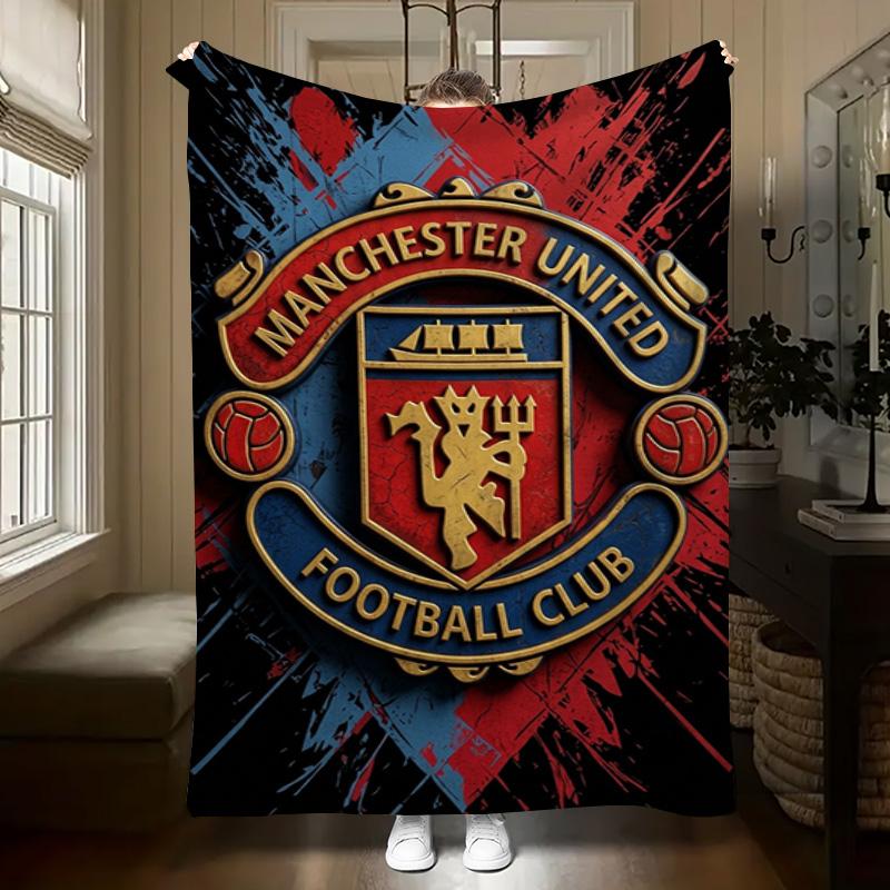 Manchester Crest Artwork Blanket Sofa Blanket Blanket Digital Printing Sheet Office Rest Blanket