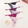 Low Waist Lace Panties Seamless Thin Belt Thong Fashion Women's Mesh Briefs  Beach