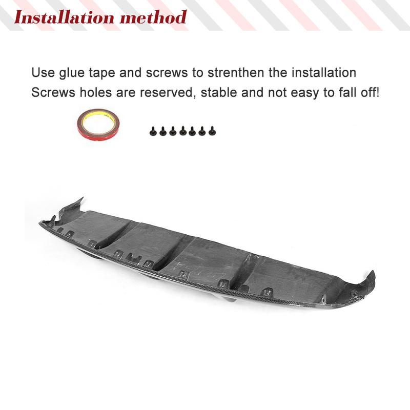 Car Auto Rear Bumper Lip Diffuser Spoiler for BMW X6 E71 35i SUV Base Bumper 2008-2013 Rear Racing Body Kits Carbon Fiber/FRP
