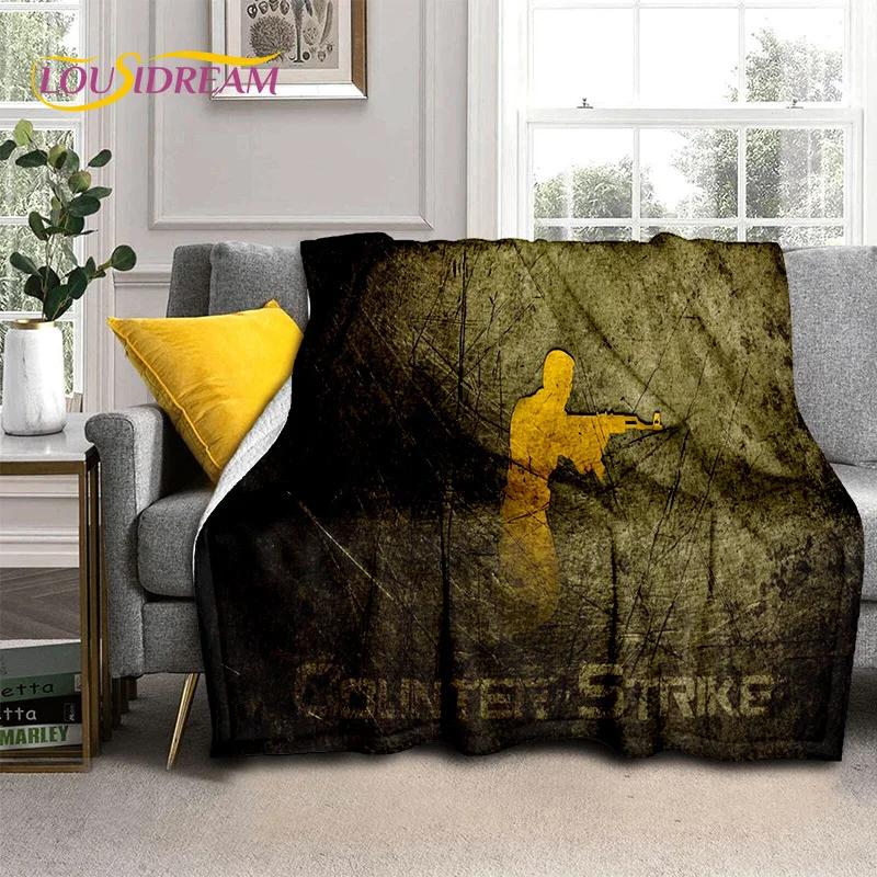 Counter Strike Game,CS GO,Gamer 3D Blanket,Soft Throw Blanket for Home Bedroom Bed Sofa Picnic Travel Office Cover Blanket Kids