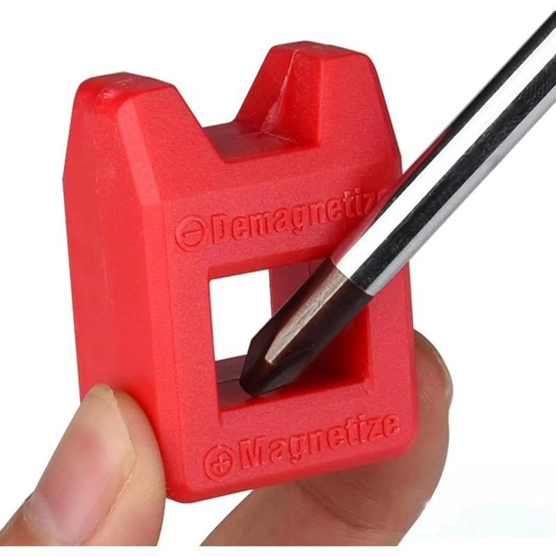Mini Magnetisator Demagnetisator Skruvmejsel Magnetiskt Verktyg för Upplockning Lämpligt för Skruvmejselspetsar Borrskär