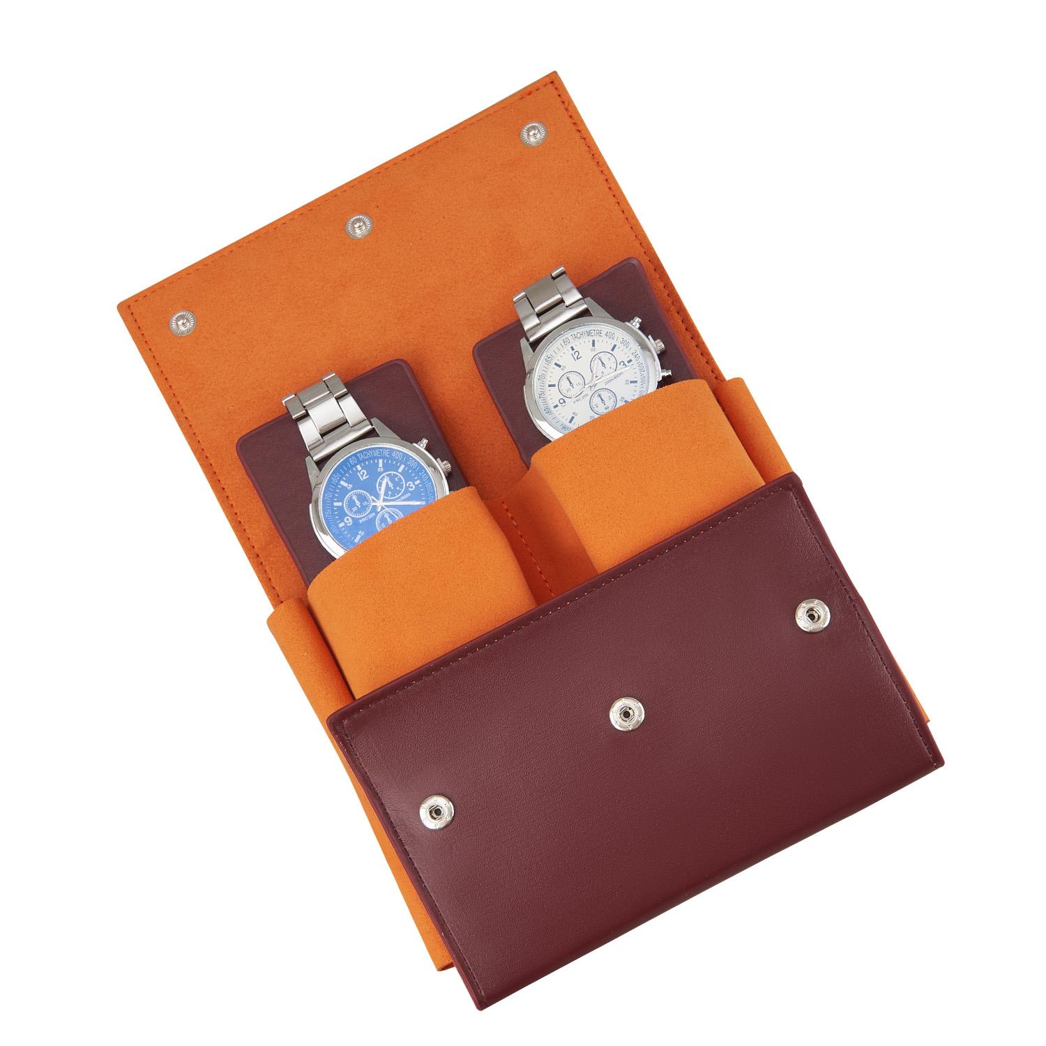 

Кожаный чехол для часов - портативный дорожный чехол для часов с замшевой подкладкой и кожаными вставками, одинарный дорожный чехол для часов, подарок любителям часов