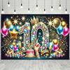 Colorful Balloon Star Crown Themed Banner Backdrop Children's Birthday Party Children's Party Decoration Photography Backdrop