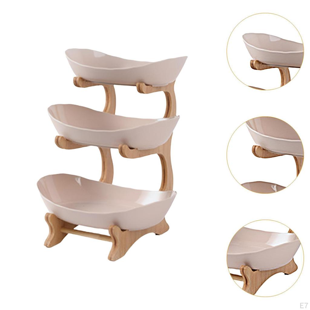 Snack Serving Tray Dried Fruit Organizer Plate with Holder Dishes Dessert for