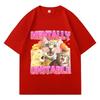 Mentally Unstable Cat Meme Aesthetic T Shirts Mens Women Vintage O-Neck Tshirt Oversized Tshirts