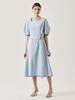 Leuiel Curved Midi Dress_Light Blue
