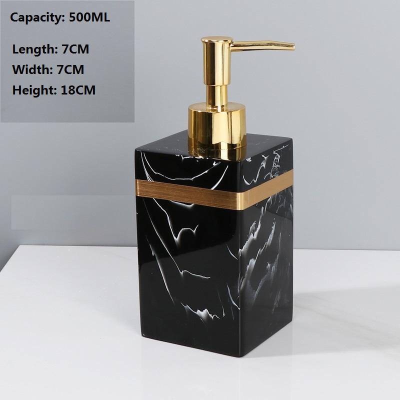 Travel Resin Square Bottle Dispenser Soap Lotion Shower Gel Empty BottleDispenser Bathroom Liquid for 400/500ml
