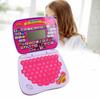 ZK40 Kids Learning Machine English Spanish Music Function Interactive Educational Laptop for Children Pink