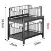 Kitchen Storage, Under-Sink Storage, Sliding Rack with 2 Drawers, Spice Container, Kitchen Storage Rack, Gap Storage (Black)