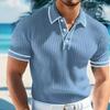 Men's Imitation Knitted Shirt with Digital Printing Pattern Short-sleeved Polo Shirt Comfortable Summer Short-sleeved Fashion Hot Sale
