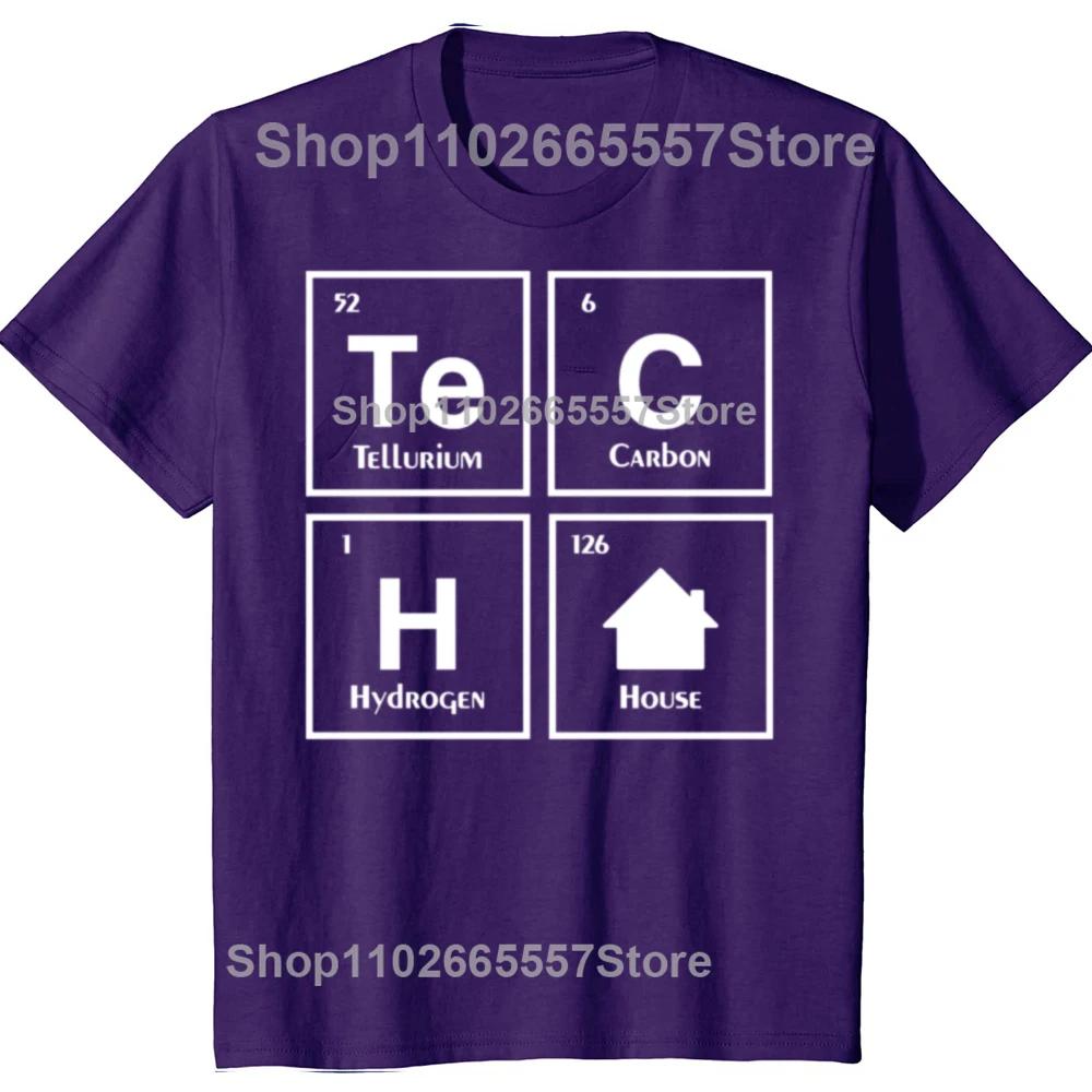 

Funny Tech House Periodic Table House Music Graphic Tshirts Men Womens Fashion Casual Tshirt Cotton Loose Oversized T Shirt 4XL
