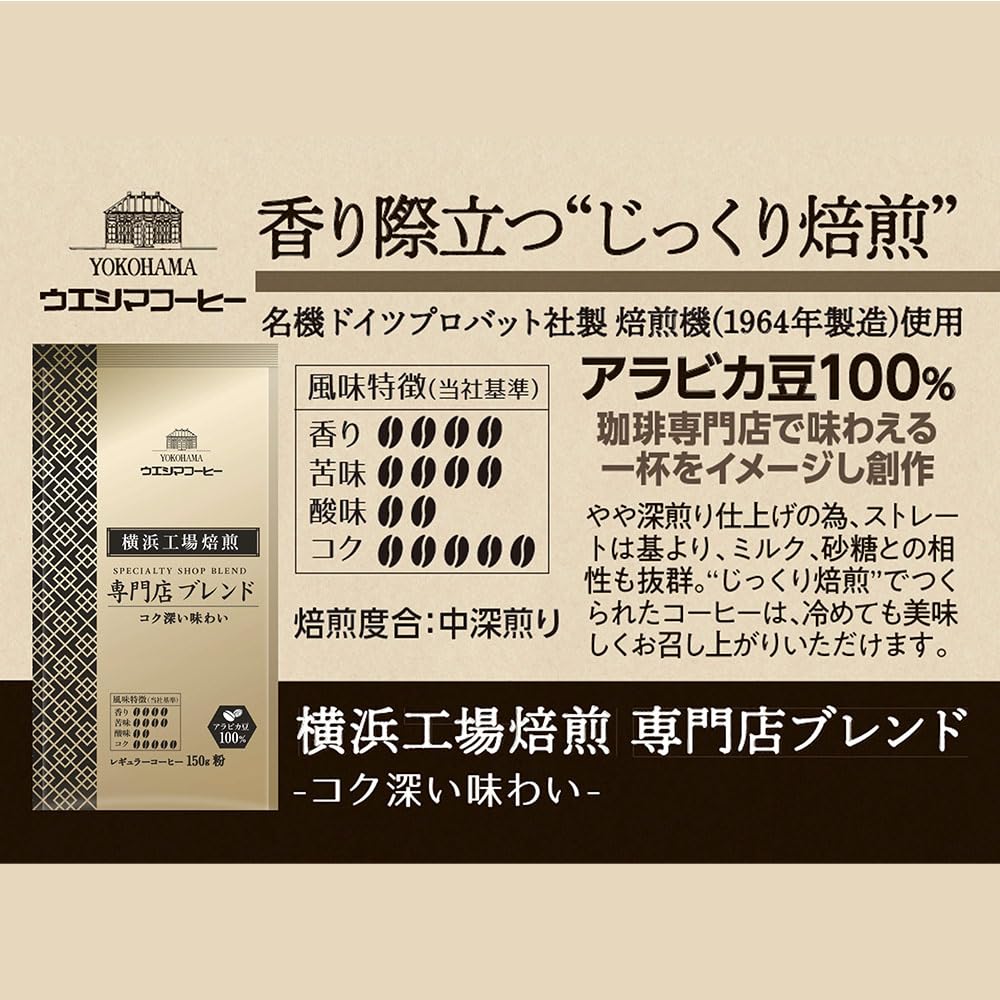 UCC Ueshima Coffee, Yokohama Factory Roasted, Specialty Blend AP, 150g x 2 (300g)