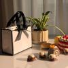 10pcs Small White Black Gift Bags with Handles Thank You Bags with Bow Ribbon Party Favor Bags