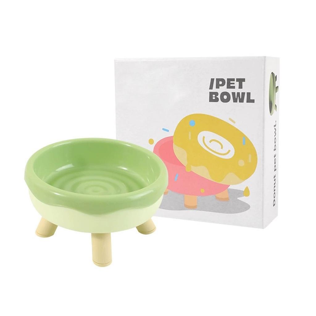 Podniesiona miska, Podwyższona stacja do karmienia zwierząt z podstawką, Niesamowity design Zmniejsza zmęczenie wąsów, Duża pojemność Miski do karmienia ze stołem wodnym (Gre