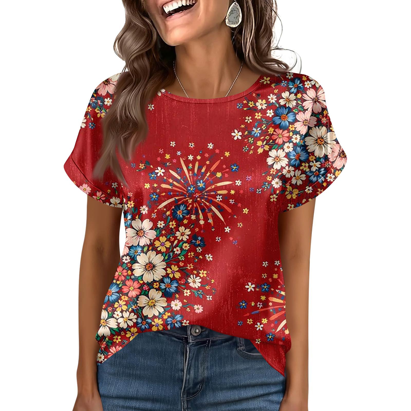 Женская модная повседневная винтажная топ с принтом XL