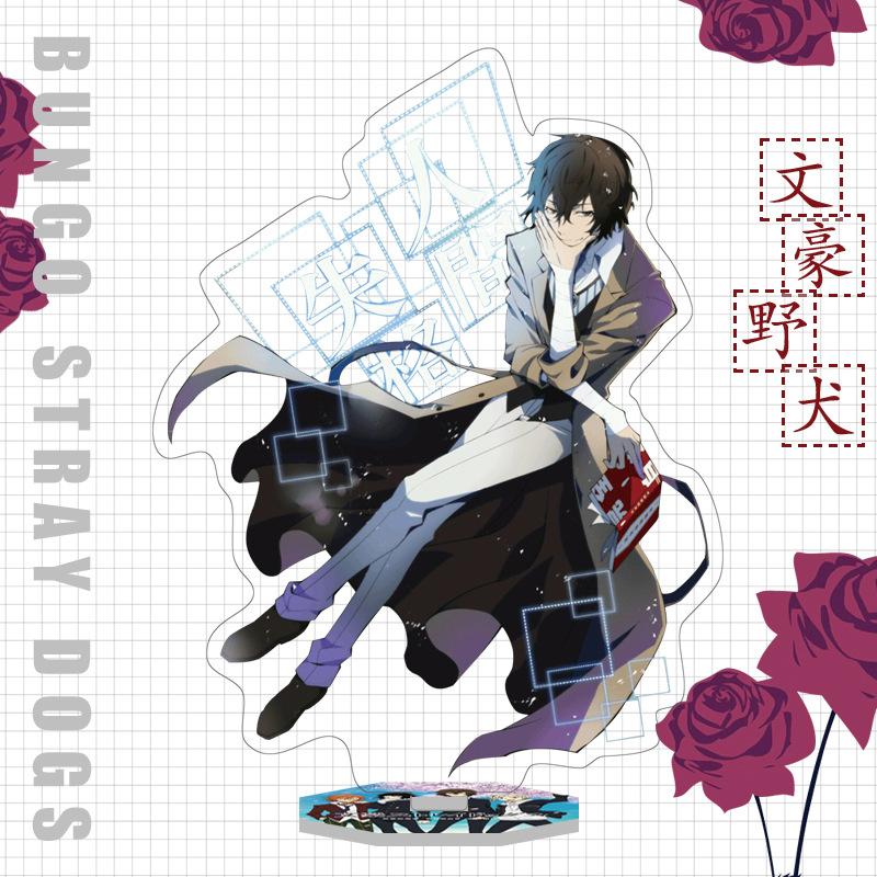 Japan Bungo Stray Dogs Anime Figur Acryl Stand Modell Spielzeug Dazai Osamu Nakahara Chuuya Ryunosuke Akutagawa Schreibtisch Dekor