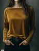 2026 Luxe Velvet French Knitwear: Chic Loose Round Neck Top for Fall/Winter