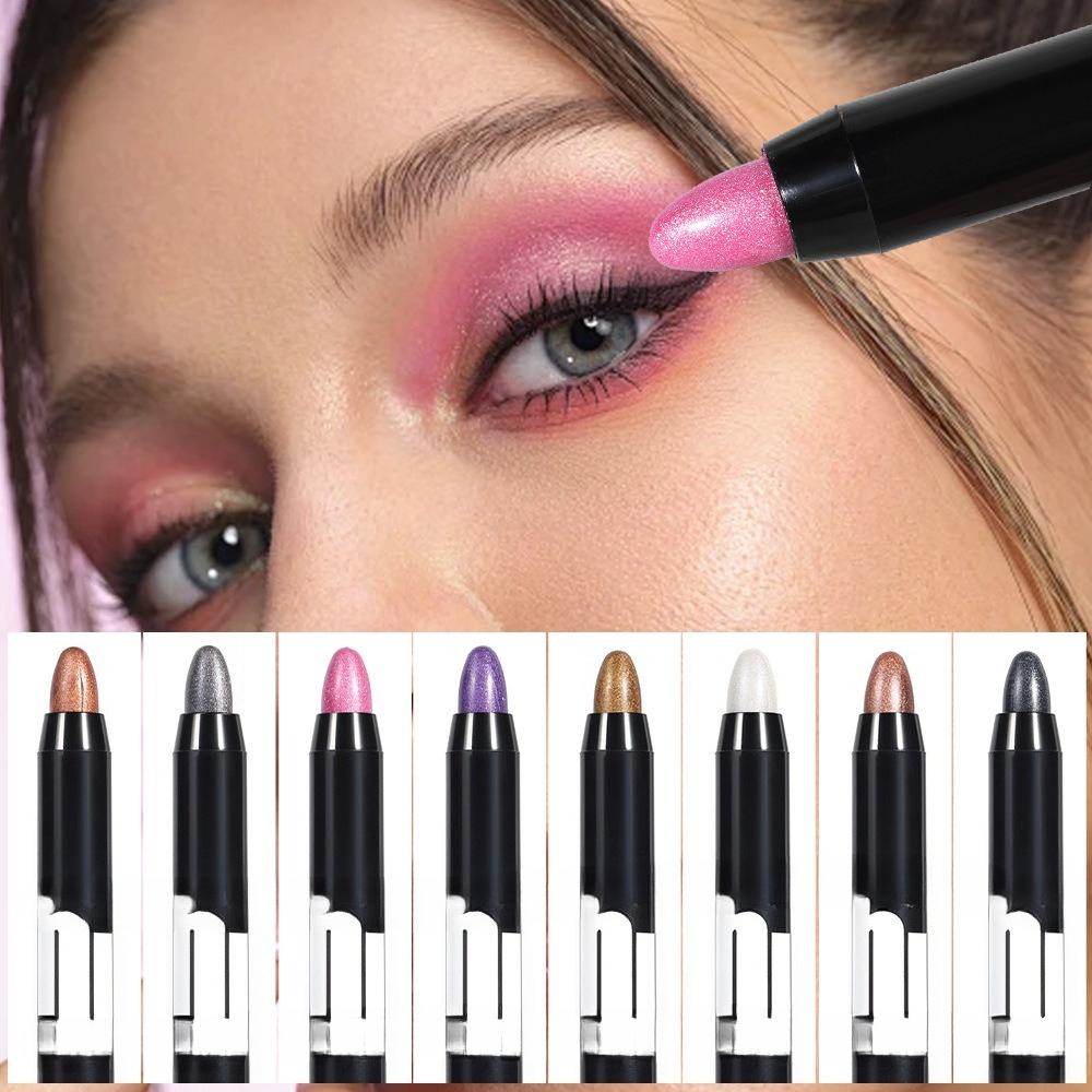 Lidschattenstift Hochglänzend Perlmutt Aufhellend Explosiver Fauler Seidenraupen-Stift Funkelnder Lidschatten-Stift Make-up