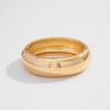 Exaggerated Punk Hip Hop Smooth Metal Spring Bangles Vintage Fashion Gold Copper Color Bangles For Women Men Bracelets Jewelry
