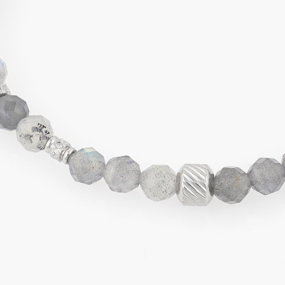 Jbans Classic 6-Cut Moonlight Stone Metal Mix Gemstone Bracelet (C2501Ac1213_Gr)