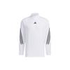 Camiseta de manga larga con cuello redondo y rayas para hombre Tops Blanco IT6873