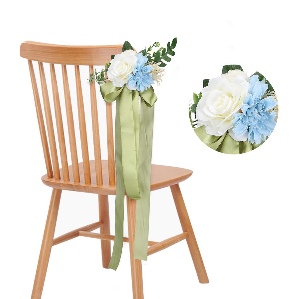 Stuhllehne Blume Bankett Hochzeitsfeier Outdoor-Aktivitäten Stuhllehne Blumendekoration