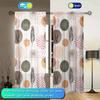2pcs Simple and Stylish Pattern Printed Curtains   Suitable for Family and Friends   Shade the Sun and Protect Privacy